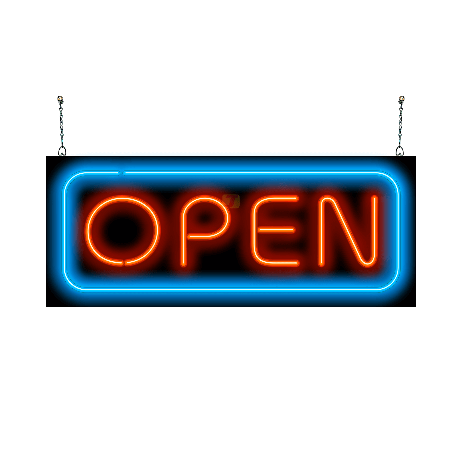 Deluxe Neon Open Sign - Red & Blue